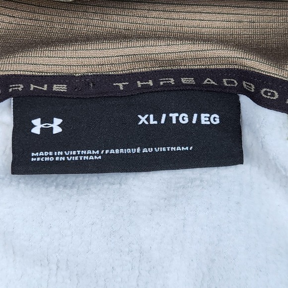 Under Armour Hoodie Mens XL Brown Realtree Max-5 Camo Full Zip Fleece Hunting - Picture 2 of 7